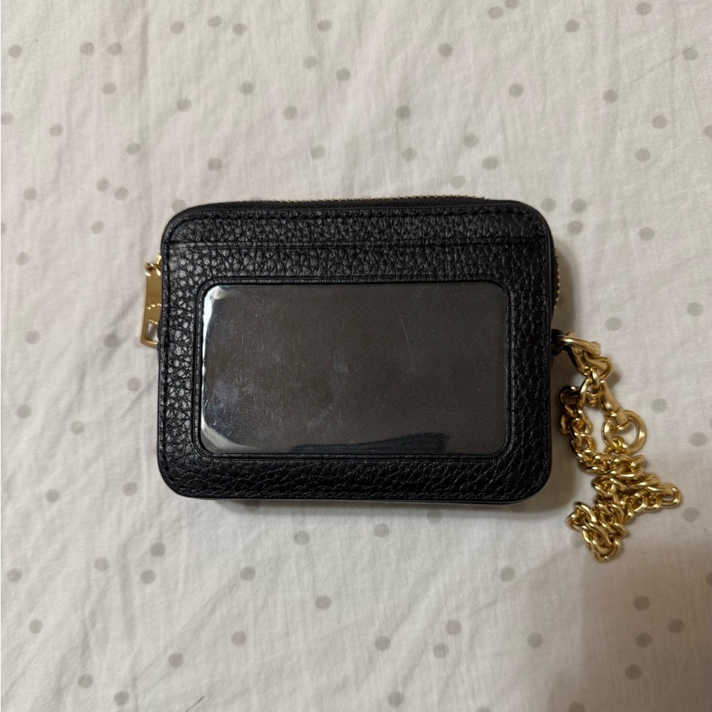 Coach Black Leather Zip Pouch - Picture 2 of 3